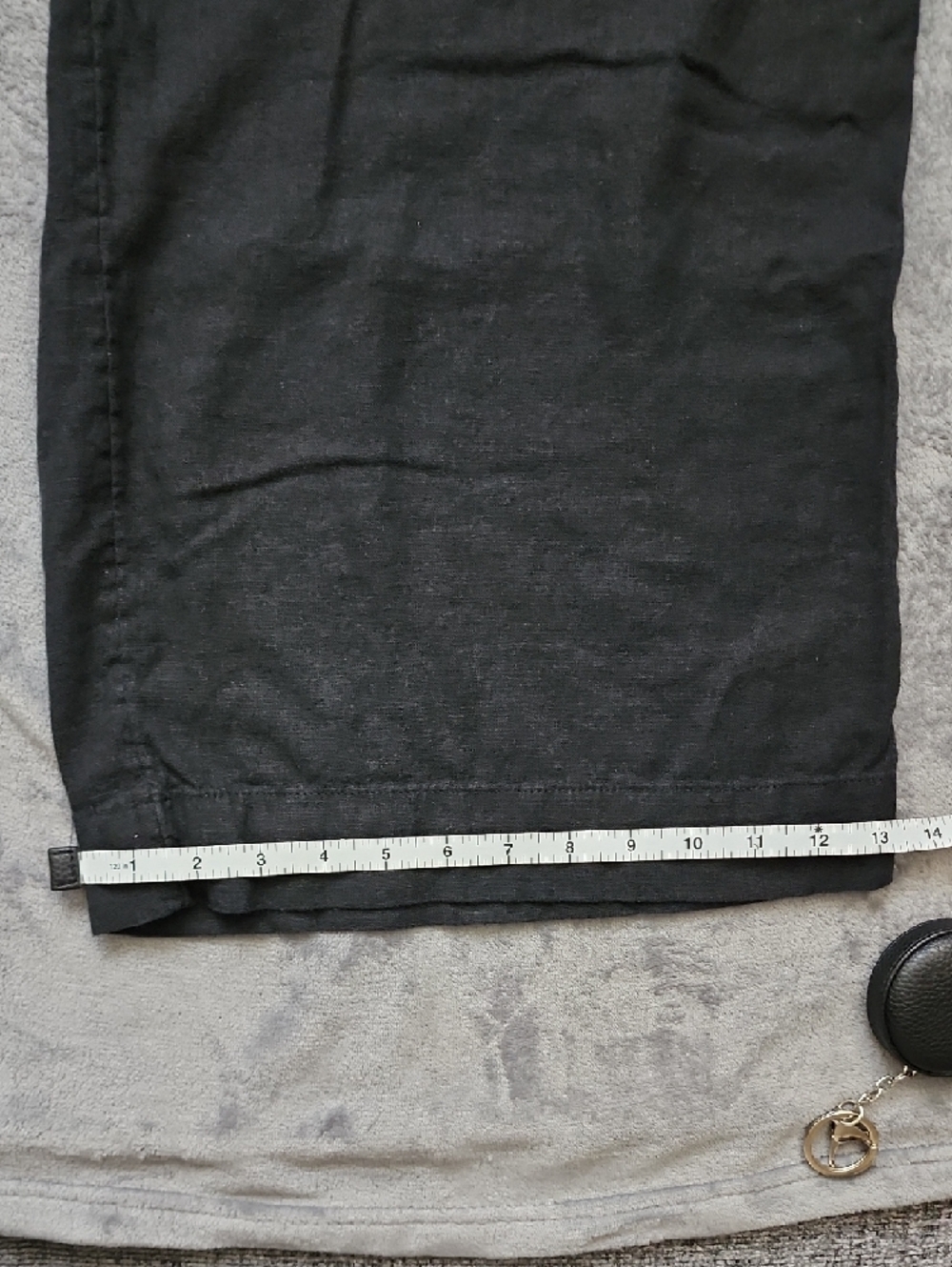 a new day Wide Leg Drawstring Linen Rayon Blend Pants Size L - Picture 7 of 8